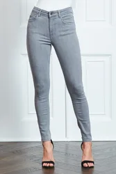 Womens Light Grey Perfect Skinny Jeans - Blue - Size Uk 6 Long