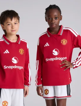 Manchester United Kids 26/27 Home Long Sleeve Jersey 7-8Y - Adidas - FashionsVida