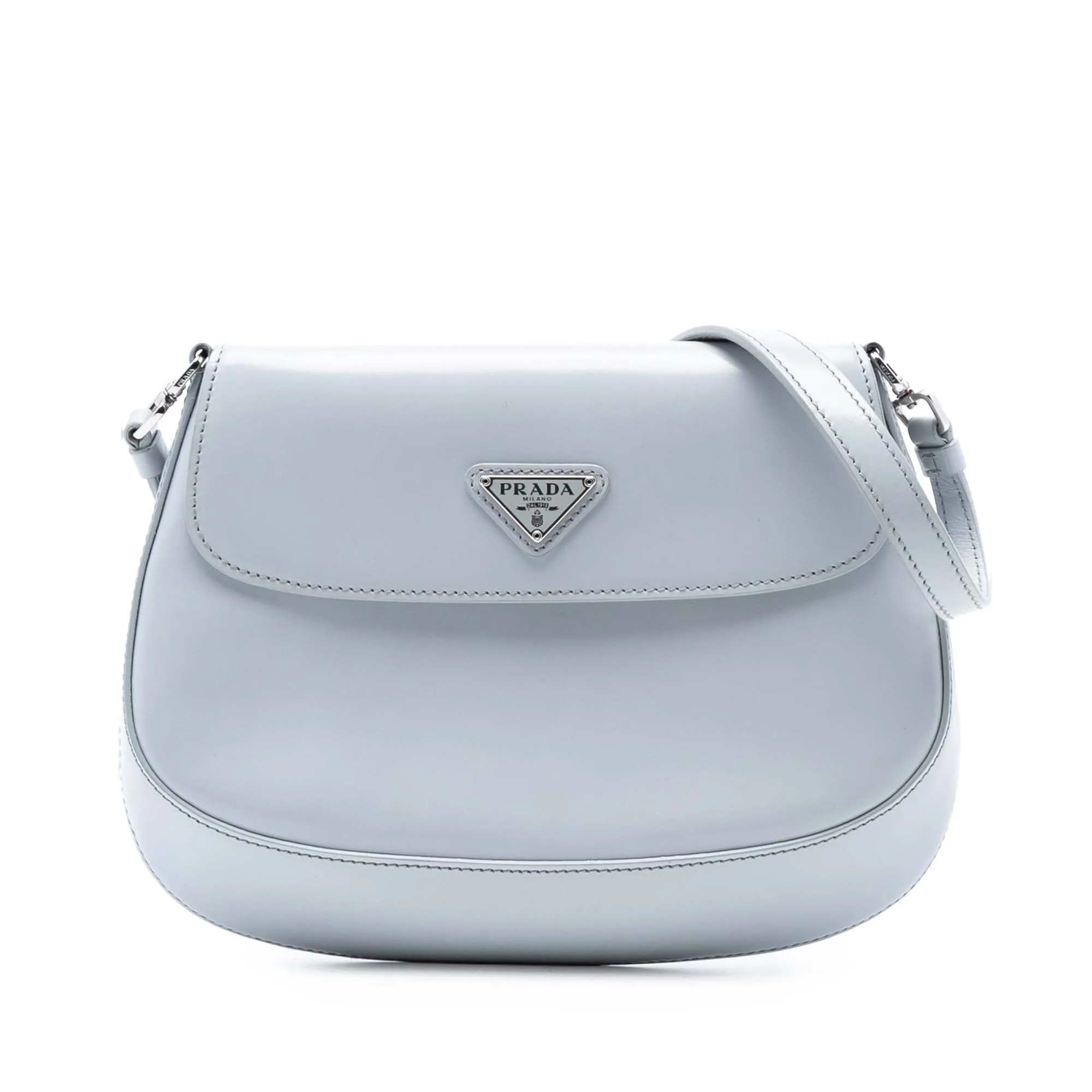 Mini Brushed Leather Cleo Flap - Prada - FashionsVida