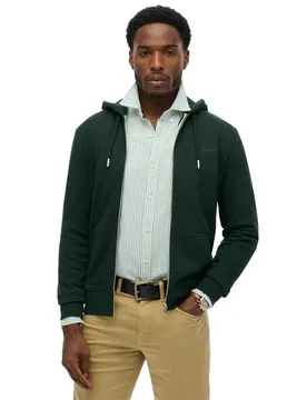 Felpa Con Zip Essential Logo Forest Green 2XL