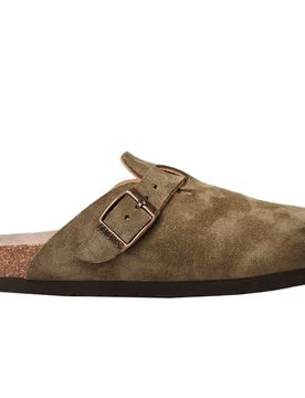 Riva velour zueco mujer Verde (36)