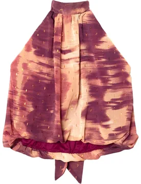 Blusa de mujer cuello halter y bajo abullonado - The-Are - FashionsVida
