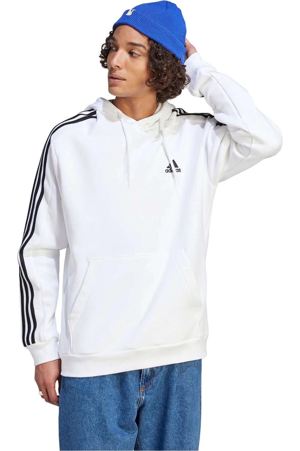 Essentials 3 stripes sudadera hombre Blanco (XL) - Adidas - FashionsVida