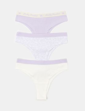 Slip brasiliani in cotone 3 pack - multicolor