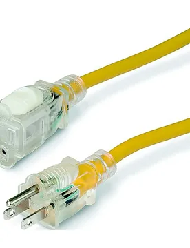 Lighted Locking Cable 7.6 M 15a 125v Yellow / Clear One Size unisex - Marinco - FashionsVida