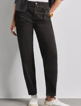 High Waist Barrel Leg Jeans im Loose Fit female Braun
