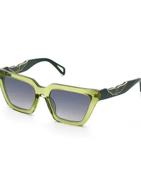 Occhiali Da Sole Da Donna Szv18 Shiny Transp.Green Smoke Gradient/Mirror Silver/CAT2