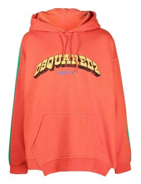 Dsquared2 Felpa con cappuccio rossa