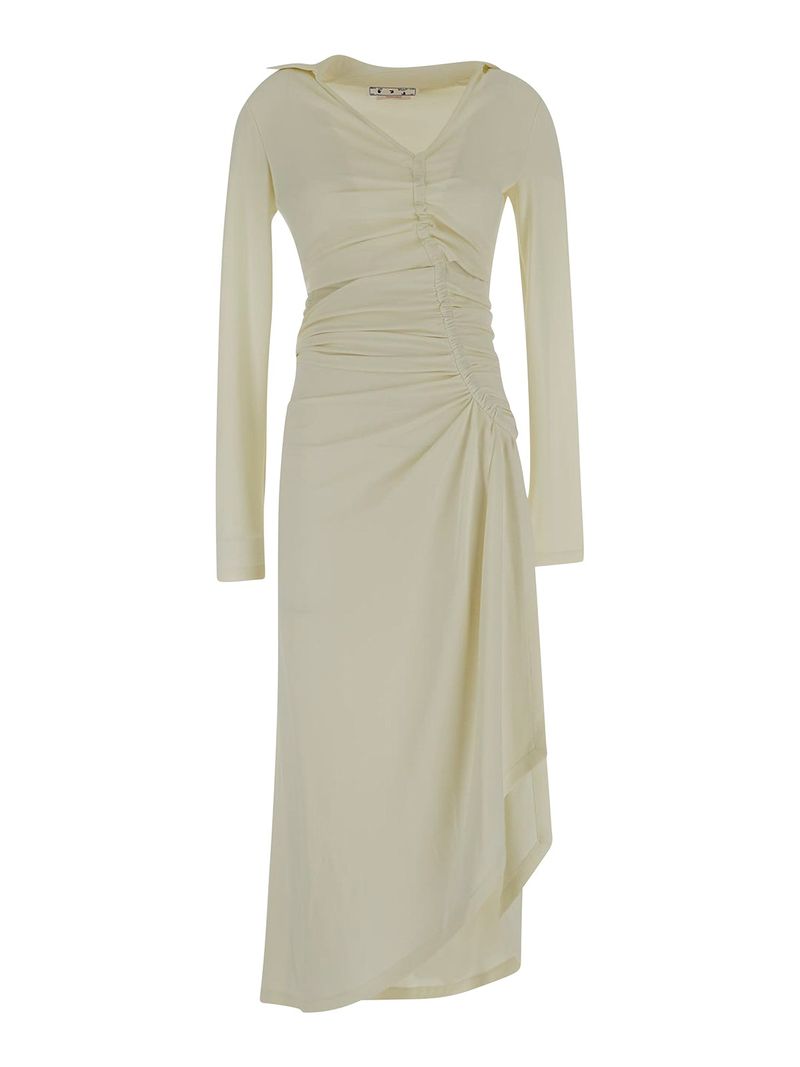 Off-White Abito midi bianco sporco