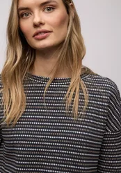 Gestreiftes Shirt female Blau