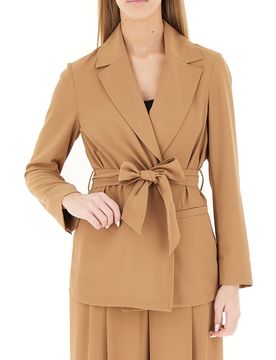 Blazer con cintura CAMMELLO 46