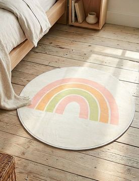 Tappeto rotondo con motivo arcobaleno - multicolor