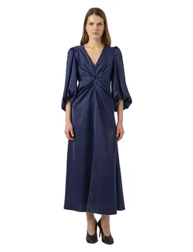 Robe Longue à Manches 3/4 Thea Evening Blue 38