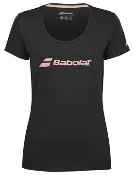 Exercise Short Sleeve T-shirt Black / Black XO - Babolat - FashionsVida