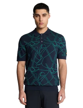 Lyle Polo Golf Outline, navy xl - Scott - FashionsVida
