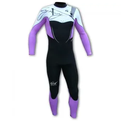 Combinaison En Néoprène à Manches Longues Avec Fermeture éclair Sur La Poitrine Surf Ultra Stretch 2 Mm Black / Blue / Lilac L