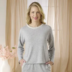 Pagen Lounge-Pulli graumeliert
