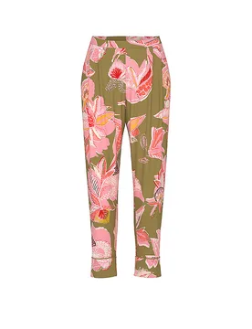 Pyjamahose 7/8 FLOWER WHIRL golden fern olive S - Mey - FashionsVida