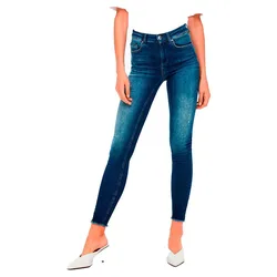 Jeans Blush Life Mid Skinny Ankle Raw Rea811 Dark Blue Denim XS