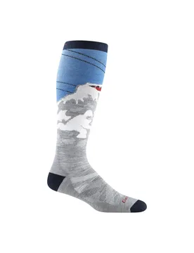 Mens Wool Patterned Knee High Ski Snowboard Socks - - Size: L - Darn Tough - FashionsVida
