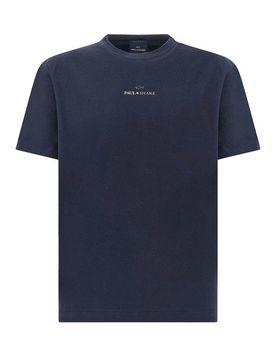 T-shirt in jersey di cotone con stampa logo
