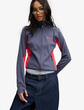 Superdry Damen Bench Hochkragen-trainingsjacke mit Kontrastdetails Navy - Größe: XS