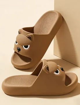 Cartoon Bear Slippers for Women Men Cute Thick Platform EVA Slides Non-slip Soft Cloud Sandals for Indoor Bathroom Summer Shoes - Aliexpress - FashionsVida