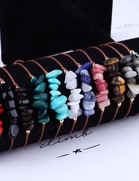 Fluorite Woven Rope Handmade Amethysts Bohemia Bracelet Crystal Gravel Bracelets Women Jewelry Accessories Beach Body Jewelry - Aliexpress - FashionsVida