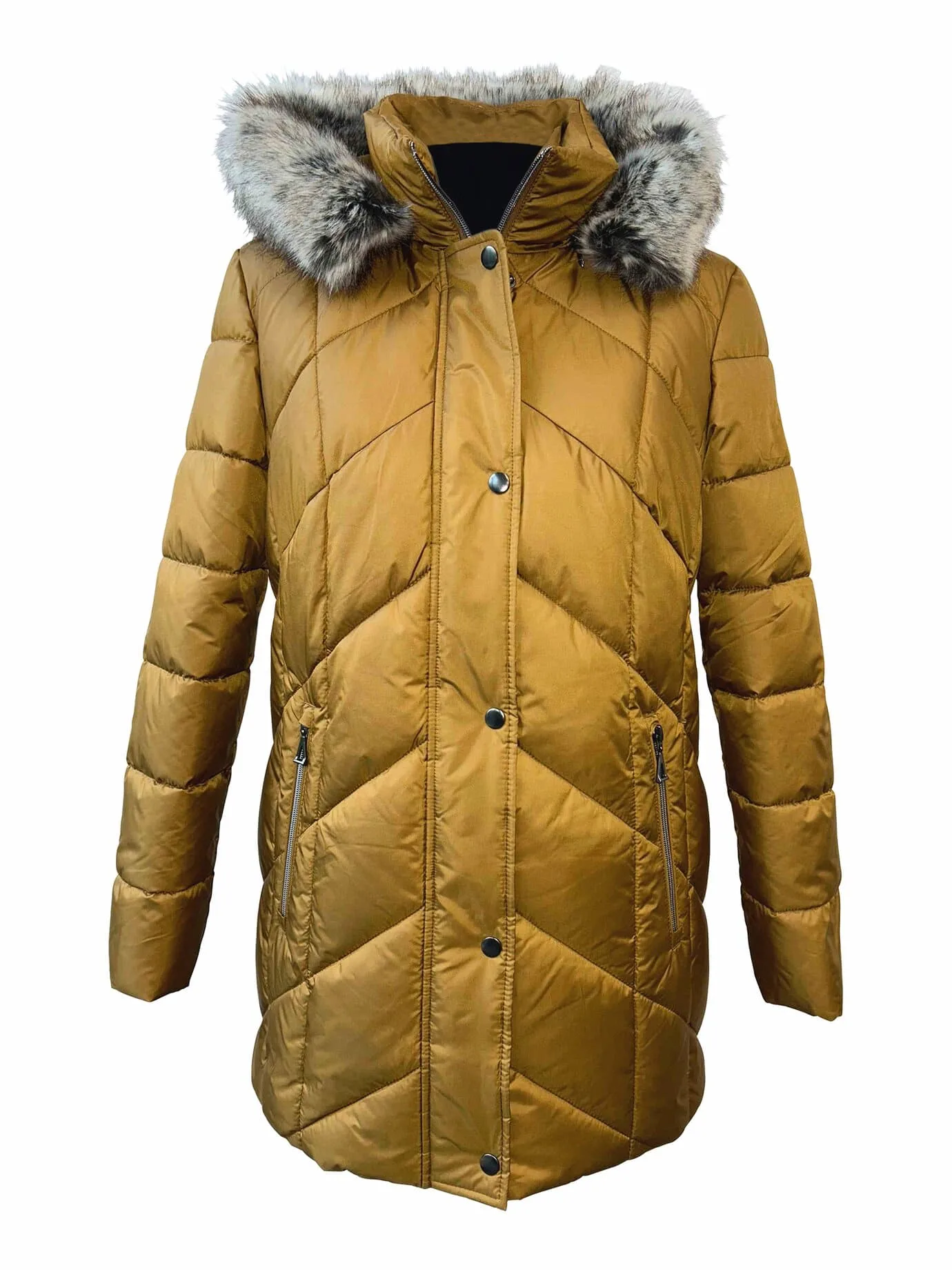 Steppjacke Webpelz Honigtraum - Messing - female - Size: 40 - GINA S by Scherer - FashionsVida