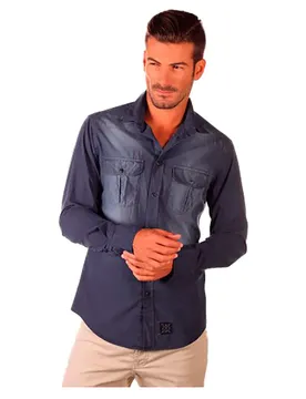 Chemise à Manches Longues N31amwov320s Navy Blue M