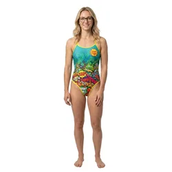 Chupa Chups Comic Swimsuit Light Brown M Women