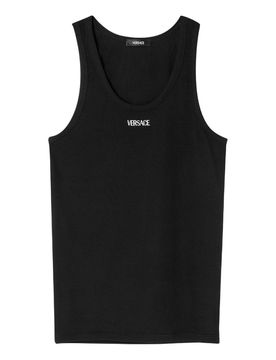 Versace T-shirt con ricamo logo