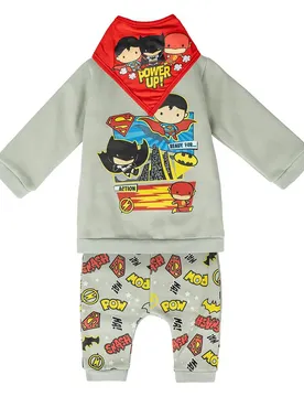 Cerda Dc Comics Tuta Cotton Brushed Justice League Baby 3 Pezzi
