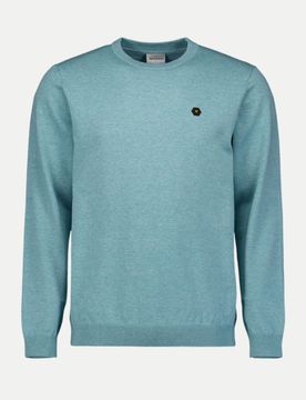 Pullover mit Melange-Optik Blau 3XL