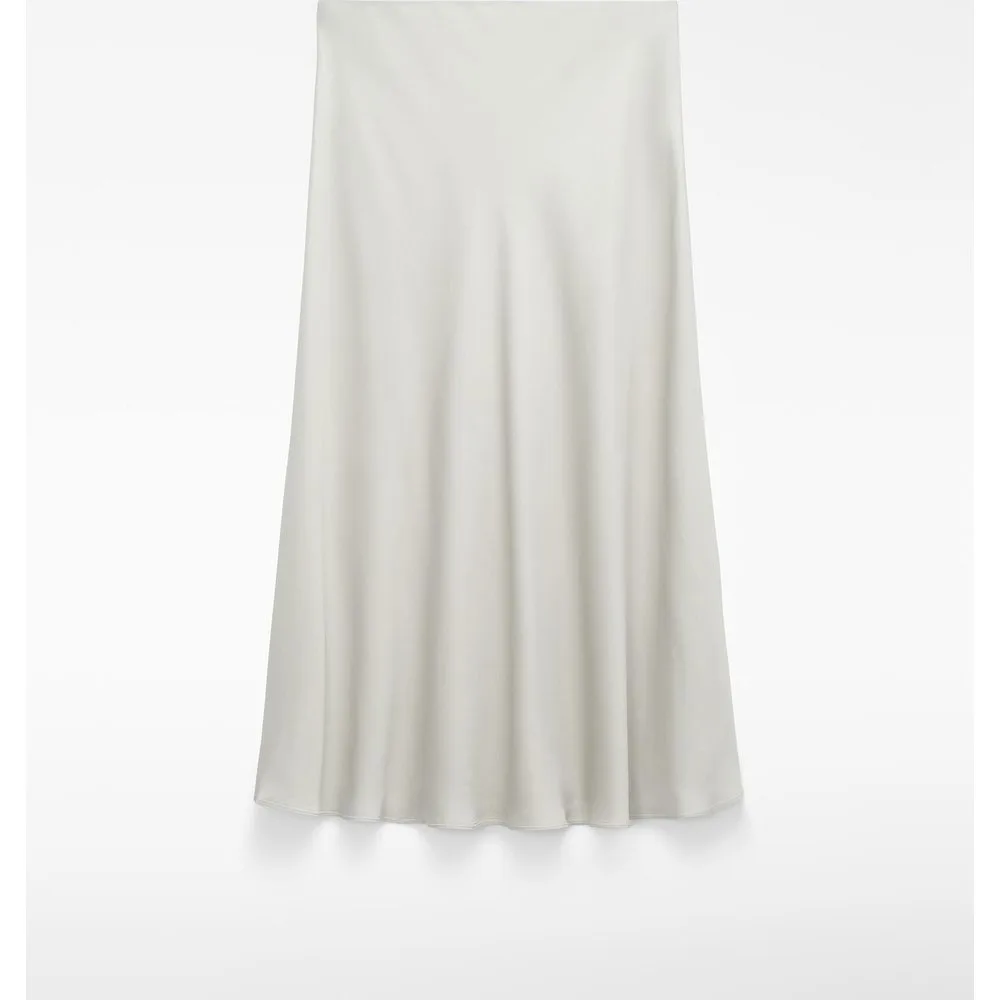 Falda midi fluida con cinturilla interior - Adolfo Dominguez - FashionsVida