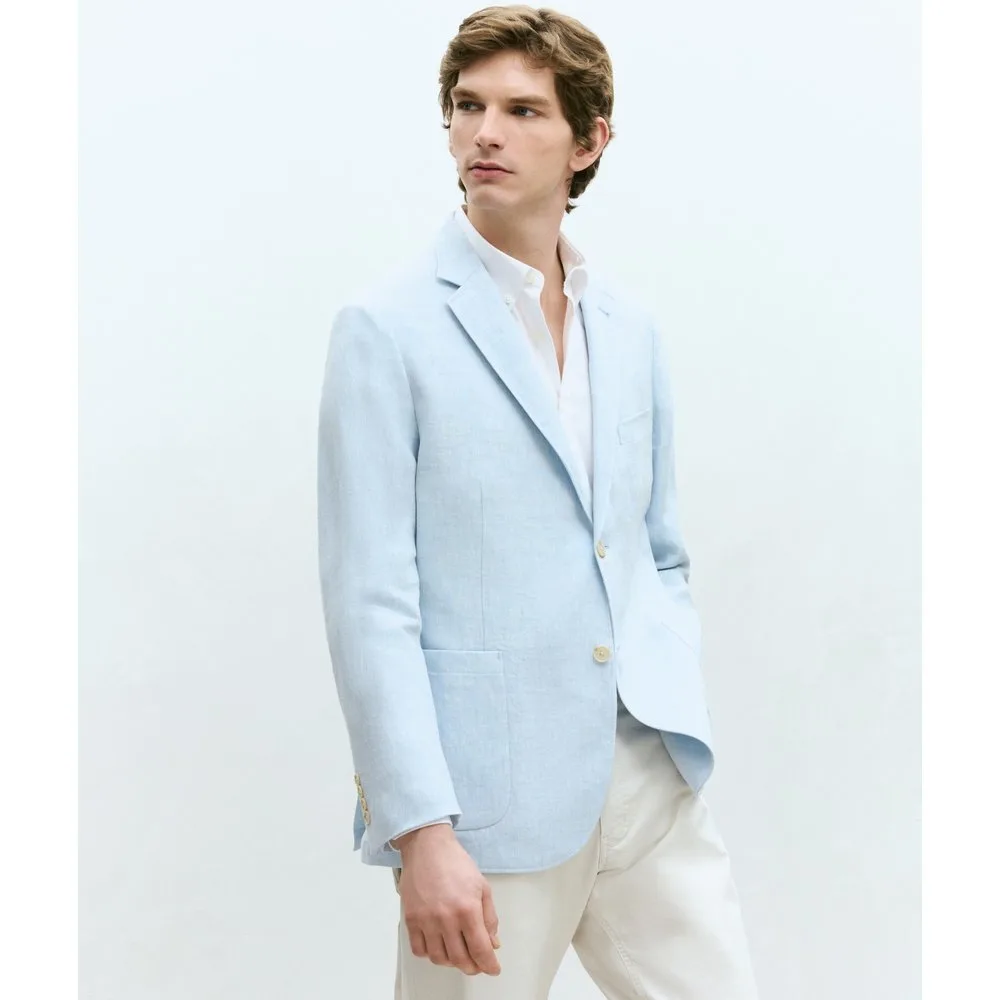 Chaqueta de hombre 100% lino lisa - Dustin - FashionsVida