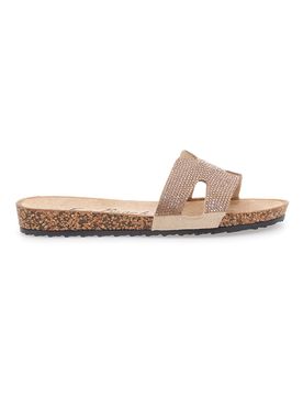 Ciabatte Champagne con Fascia Glitterata 13523 38