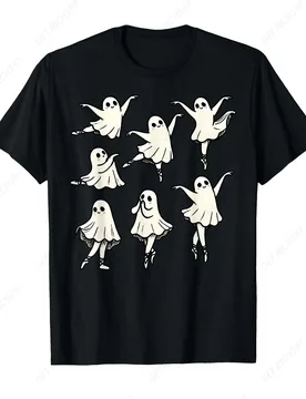 Ballet Ghost Ballet Dancer Spooky Dance Teacher Halloween T-Shirt Gothic Cartoon Dance Teacher Day Halloween Tee - Aliexpress - FashionsVida
