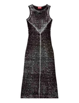 Vestito midi in filato di lino