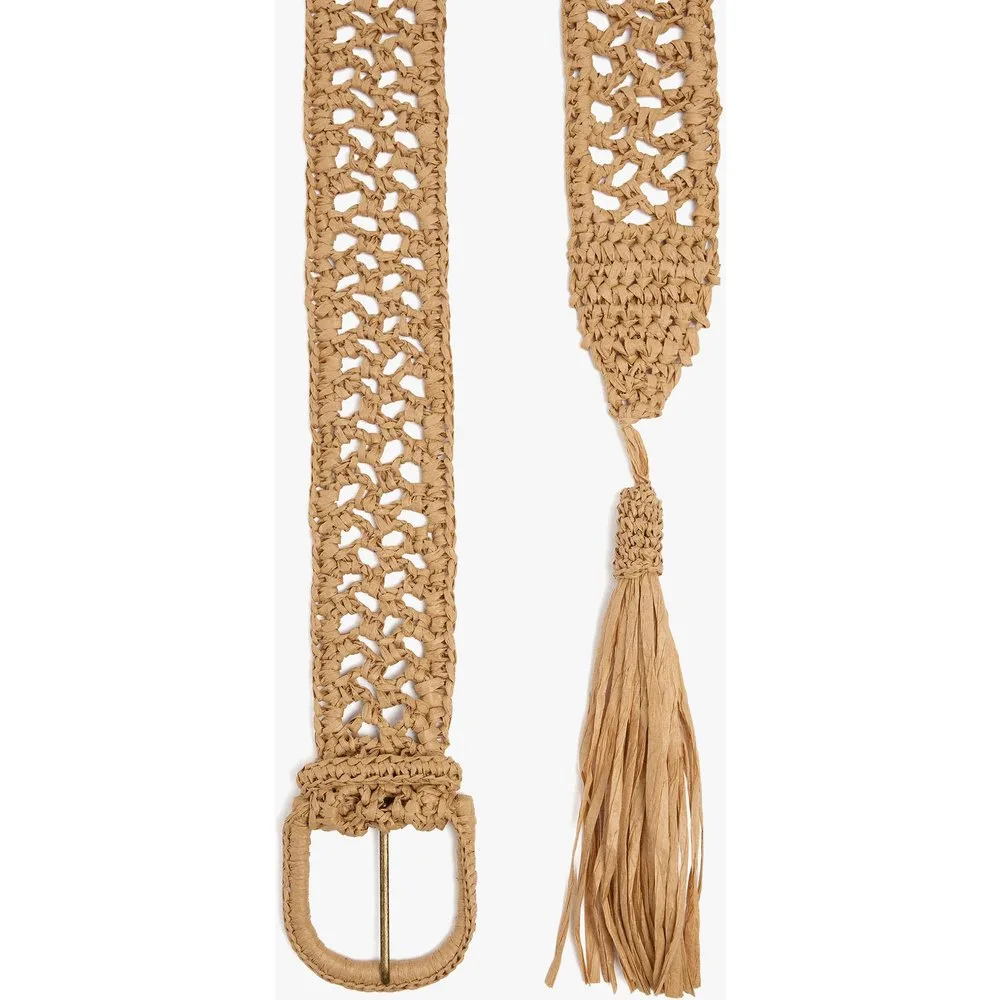 Cinturón con hebilla de mujer y pespuntes en liso - Parfois - FashionsVida