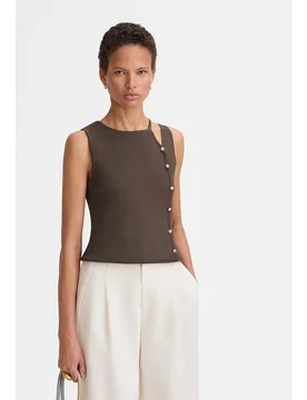 Top de mujer de corte recto diseño cut-out - Simorra - FashionsVida