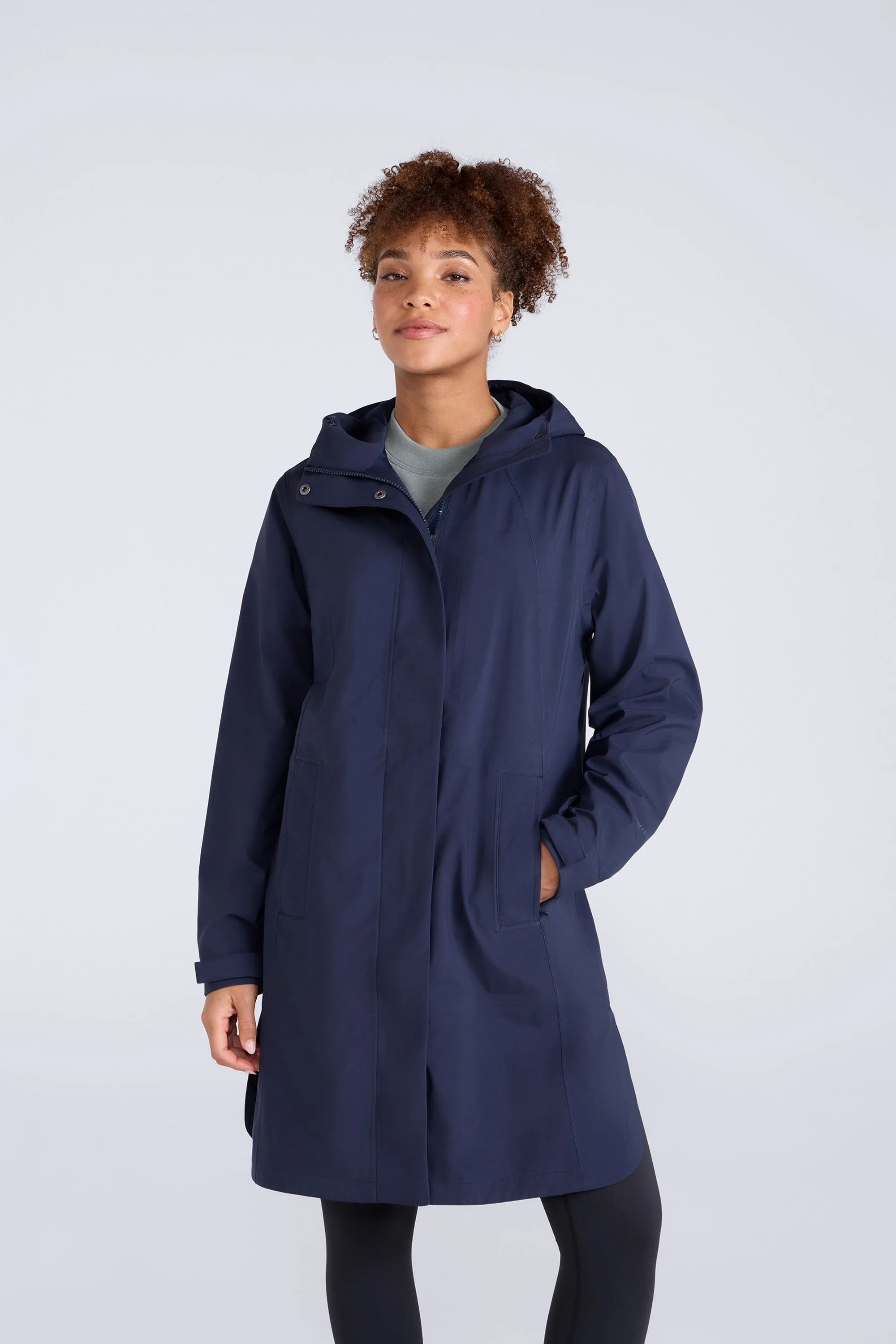 Mistral Womens Long Waterproof Jacket - Navy - Navy - Size: 20 - Animal - FashionsVida
