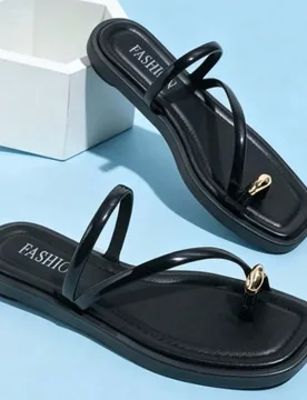 Sandalias planas para mujer nuevas para exteriores, sandalias de dedo, sandalias planas para mujer, chanclas de verano, sandalias tipo slide, chanclas - Shein - FashionsVida