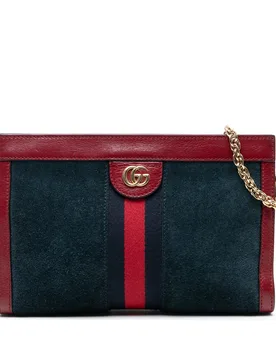 Small Suede Web Ophidia Chain Crossbody - Gucci - FashionsVida