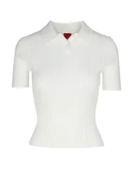 HUGO Poloshirt SAREPLETTE creme XXL damen