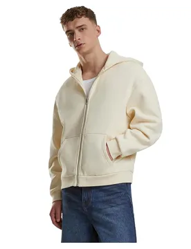 Felpa Con Zip Tb728 White Sand XL