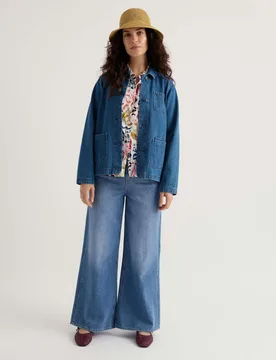 Denim Collared Jacket Denim female - Seasalt cornwall - FashionsVida