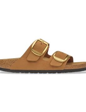 Para mujer. 1032989 Sandalias de Piel Arizona Big Buckle Nubuck (Ajuste Estrecho) (36), Plano, Ante, Ninguno, Casual