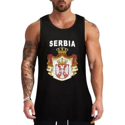 Serbia National Football Fan Jersey Design Tank Top Solid Basic Tank Top Comfort Breathable Sleeveless