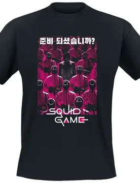 T-Shirt - Guards Group Korean - L bis XXL - für Männer - Größe XXL - schwarz - Lizenzierter Fanartikel - Männer - male - Squid Game - FashionsVida